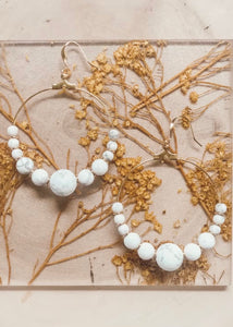 White Howlite Gemstone Earrings - Farm Town Floral & Boutique
