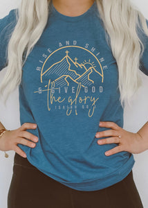 Teal Glory Tee - Farm Town Floral & Boutique