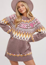 Load image into Gallery viewer, Marigold Coco Fair Isle Sweater Tunic - Farm Town Floral &amp; Boutique
