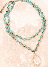 Load image into Gallery viewer, Dainty Double Turquoise Necklace - Farm Town Floral &amp; Boutique
