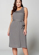 Load image into Gallery viewer, PLUS Stripe Midi Dress
