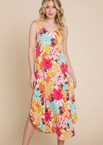 PLUS Meadow Floral Midi Dress