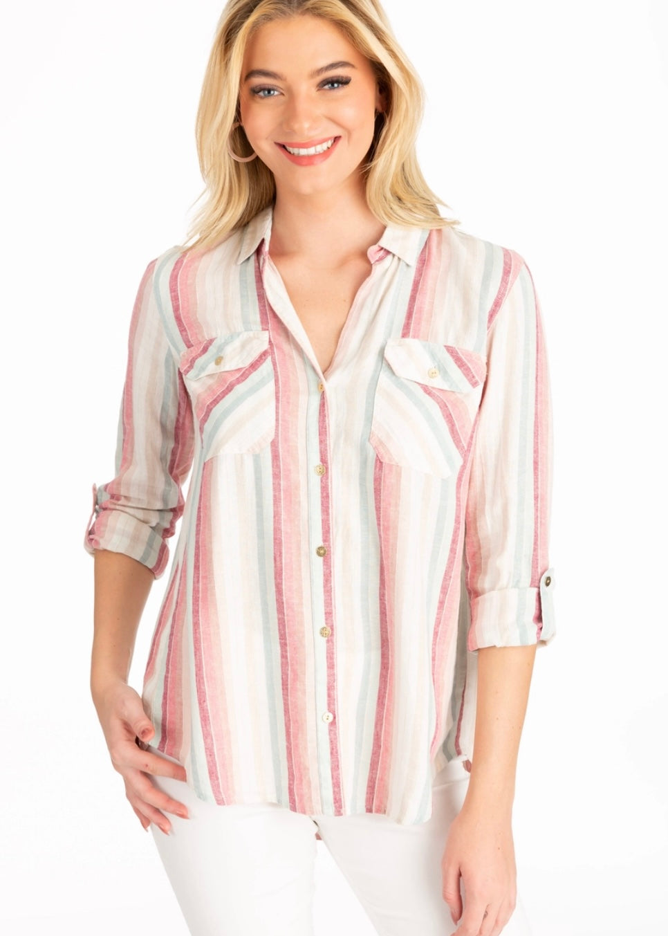 Lace Up Back Rosalie Shirt