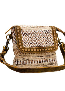 Neutral Buck Weave Handbag - Farm Town Floral & Boutique