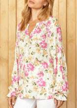Load image into Gallery viewer, Floral Sarah Blouse Top - Farm Town Floral &amp; Boutique
