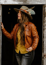 Load image into Gallery viewer, Farrah Leather Jacket - Farm Town Floral &amp; Boutique
