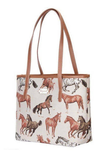 Horses Are Faster Tote Handbag - Farm Town Floral & Boutique