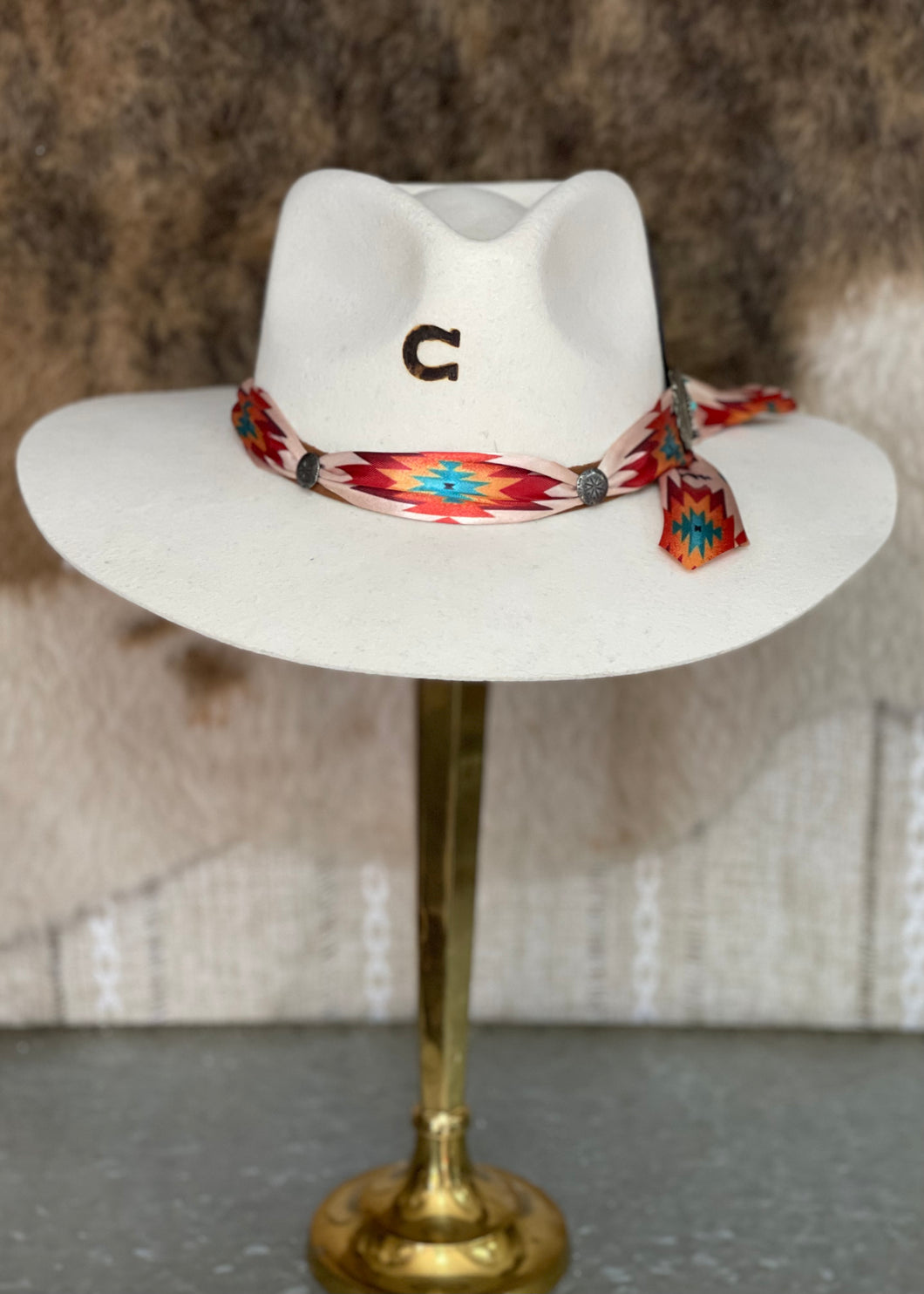 The Ivory Navajo Charlie1Horse Hat - Farm Town Floral & Boutique