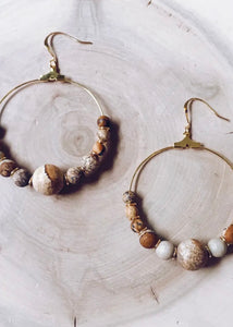 Cecelia Gemstone Hoops - Farm Town Floral & Boutique